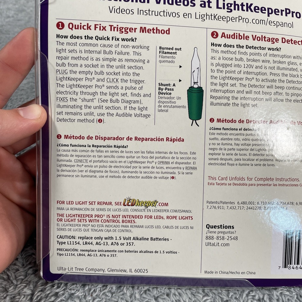 Light Keeper Pro Christmas Light Fix it Tool Squeeze Trigger NEW Spare Bulbs - Picture 8 of 9